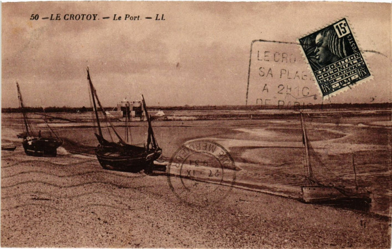 Carte postale ancienne Le Crotoy - Le Port au Crotoy