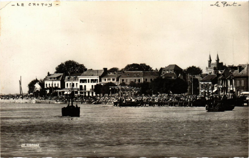 Carte postale ancienne Le Crotoy - Le Port a marée haute au Crotoy