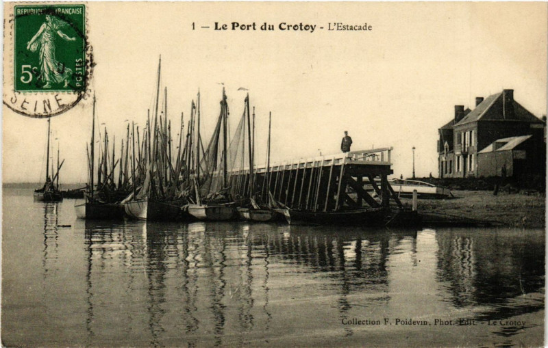 Carte postale ancienne Le Pot du Crotoy - L'Estacade à Y