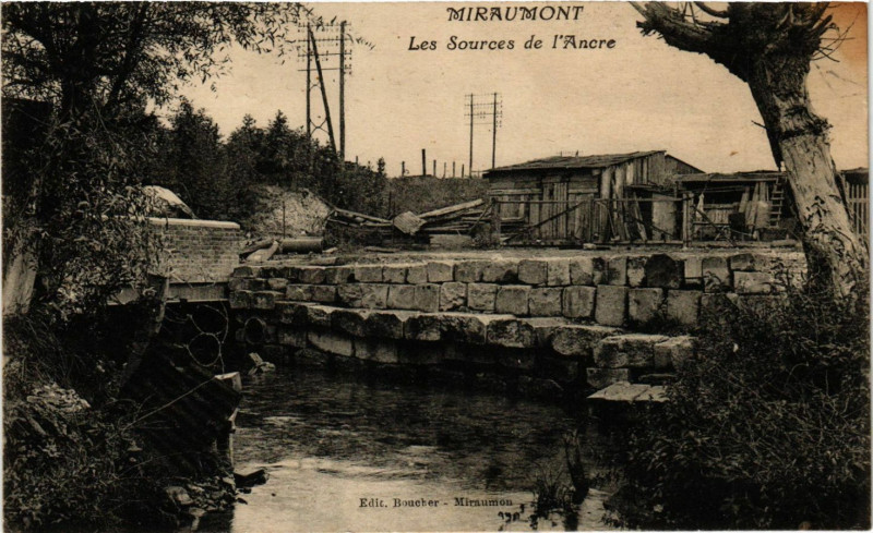 Carte postale ancienne Miraumont - Les Sources de l'Ancre à Miraumont