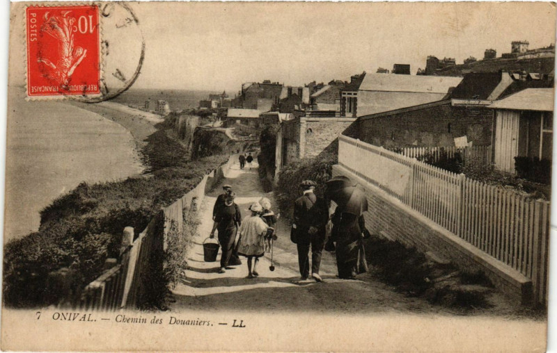 Carte postale ancienne Onival - Chemin des Douaniers