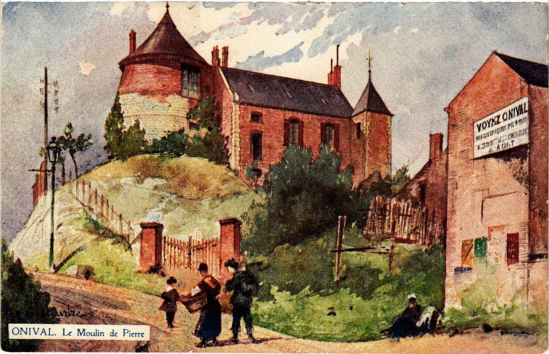 Carte postale ancienne Onival - Le Moulin de Pierre