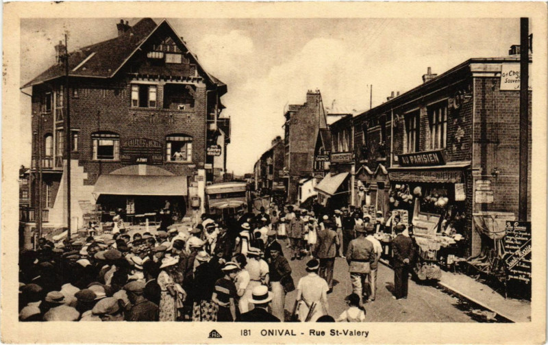 Carte postale ancienne Onival - Rue Saint-Valery à Rue