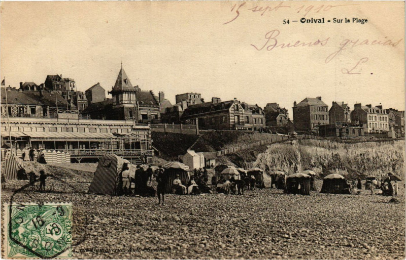 Carte postale ancienne Onival - Sur la Plage