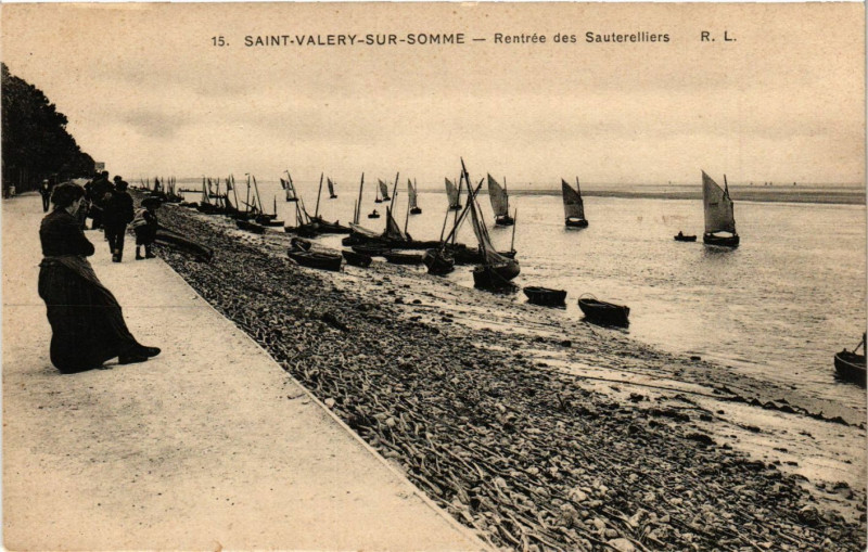 Carte postale ancienne Saint-Valery-sur-Somme - Rentrée des Sautereiliers à Saint-Valery-sur-Somme