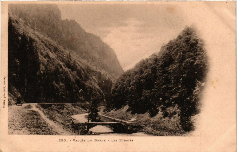 Carte postale ancienne Vallée du Borne - Les Etroits