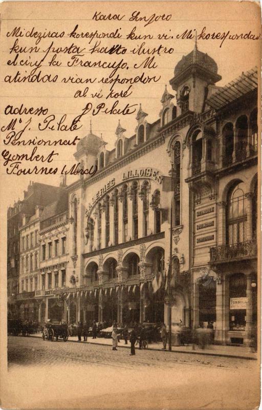 Carte postale ancienne Lille Galeries Lilloises à Lille