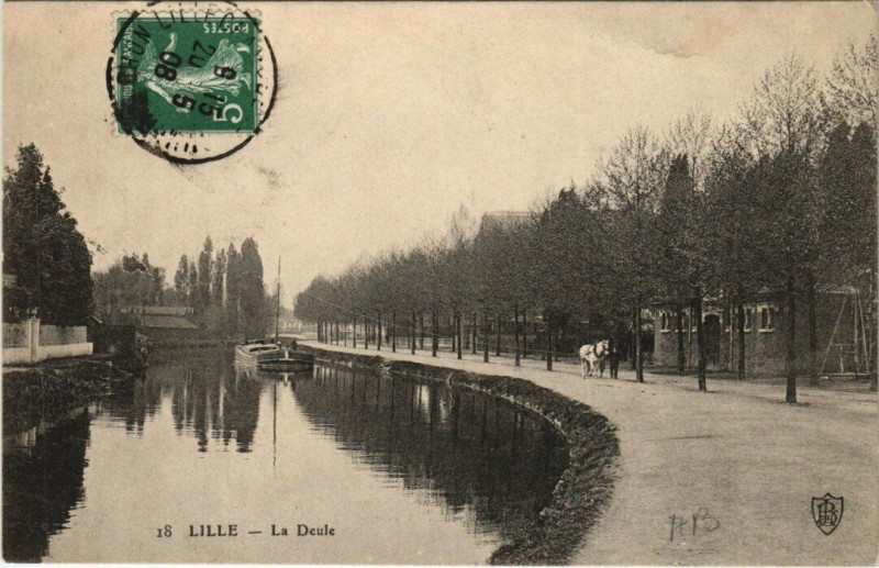 Carte postale ancienne Lille La Deule à Lille
