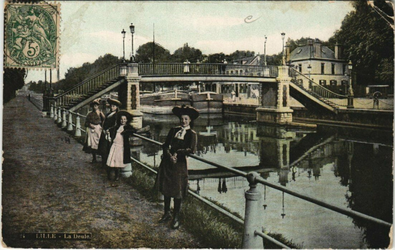 Carte postale ancienne Lille La Deule à Lille