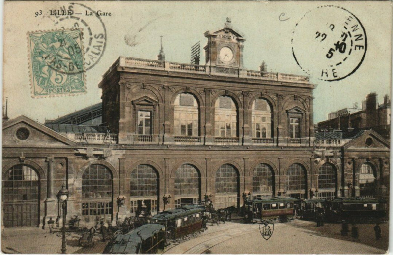 Carte postale ancienne Lille La Gare à Lille