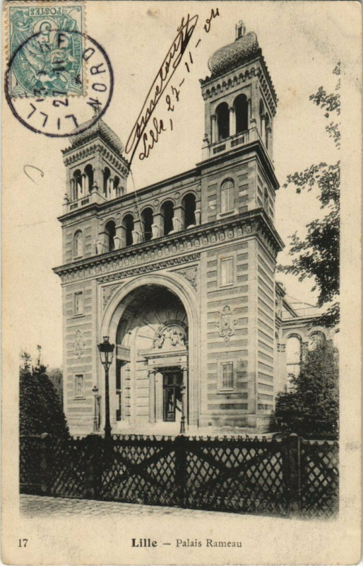 Carte postale ancienne Lille Palais Rameau à Lille