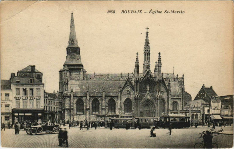 Carte postale ancienne Roubaix - Eglise Saint-Martin à Roubaix