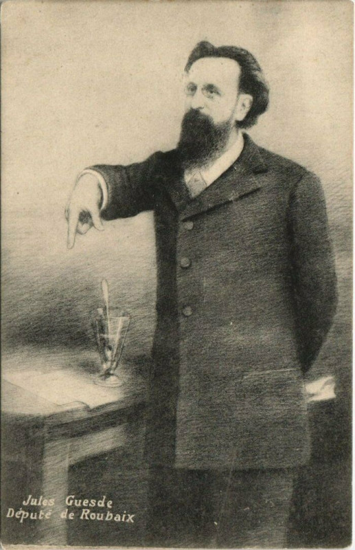 Carte postale ancienne Jules Guesde Depute de Roubaix à Roubaix
