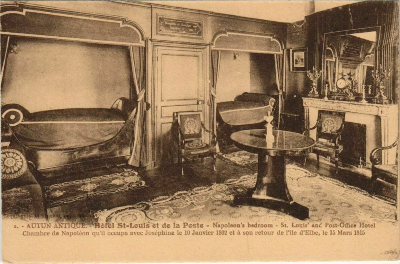 Carte postale ancienne Autun Hotel St.Louis et de la Poste France à Autun