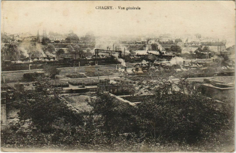 Carte postale ancienne Chagny Vue Generale à Chagny