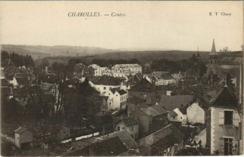 Carte postale ancienne Charolles Centre à Charolles