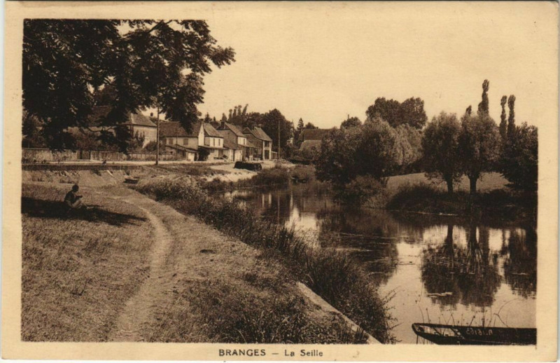 Carte postale ancienne Branges La Seille à Branges