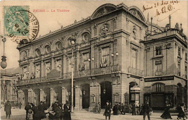 Carte postale ancienne Reims - Le Théatre à Reims