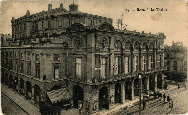 Carte postale ancienne Reims - Le Théatre à Reims