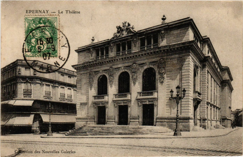 Carte postale ancienne Epernay - Le Théatre à Épernay