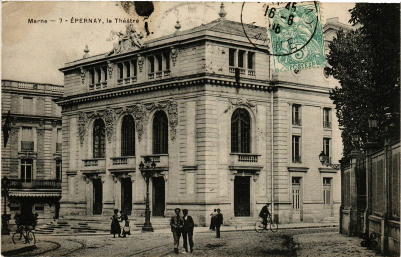 Carte postale ancienne Epernay le Théatre à Épernay