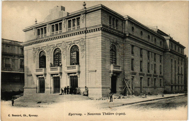 Carte postale ancienne Epernay - Nouveau Theatre (1902) à Épernay