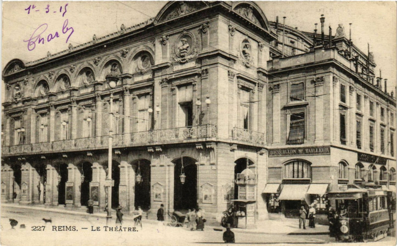 Carte postale ancienne Reims - Le Théatre à Reims