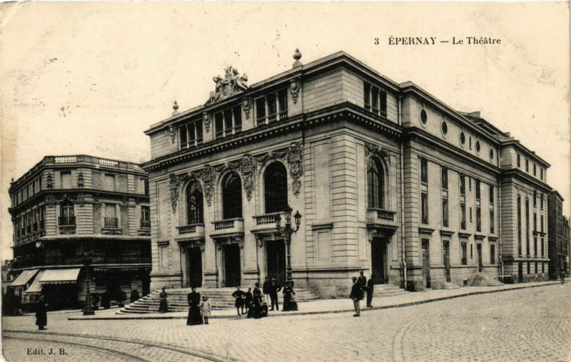 Carte postale ancienne Epernay - Le Théatre à Épernay