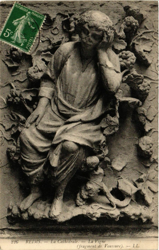 Carte postale ancienne Reims - La Cathedrale - La Vigne à Reims