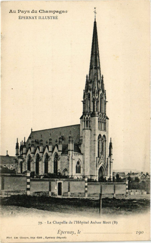 Carte postale ancienne Epernay Illustré - La Chapelle de l'Hopital à Épernay