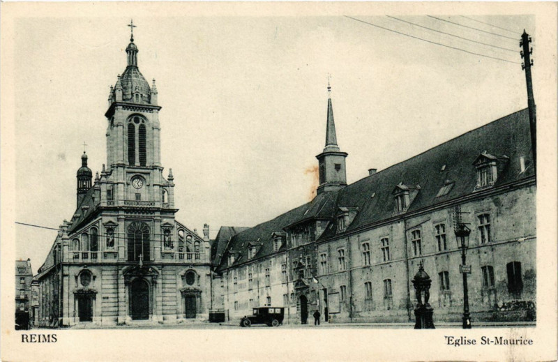 Carte postale ancienne Reims - Eglise Saint-Maurice à Reims