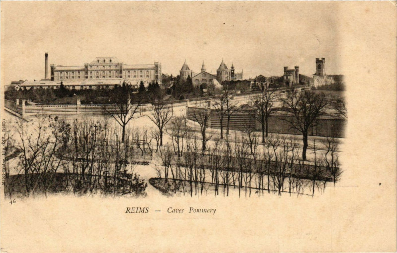 Carte postale ancienne Reims - Caves Pommery à Reims