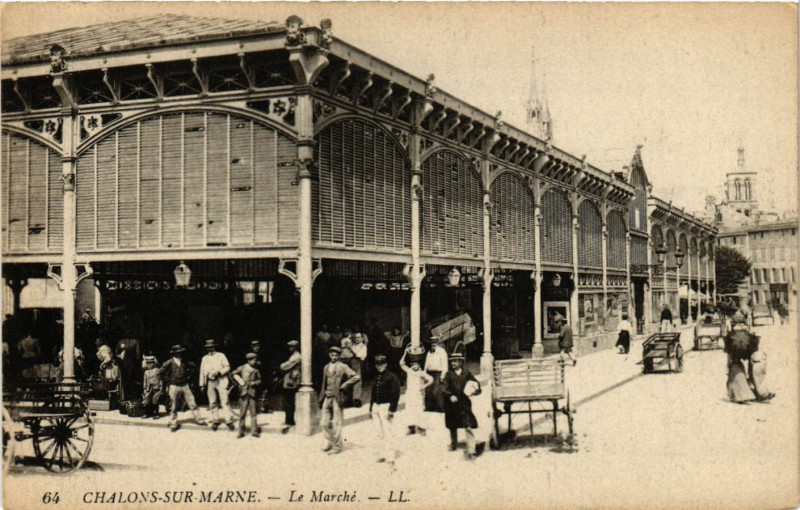 Carte postale ancienne Chalons-sur-Marne - Le Marche