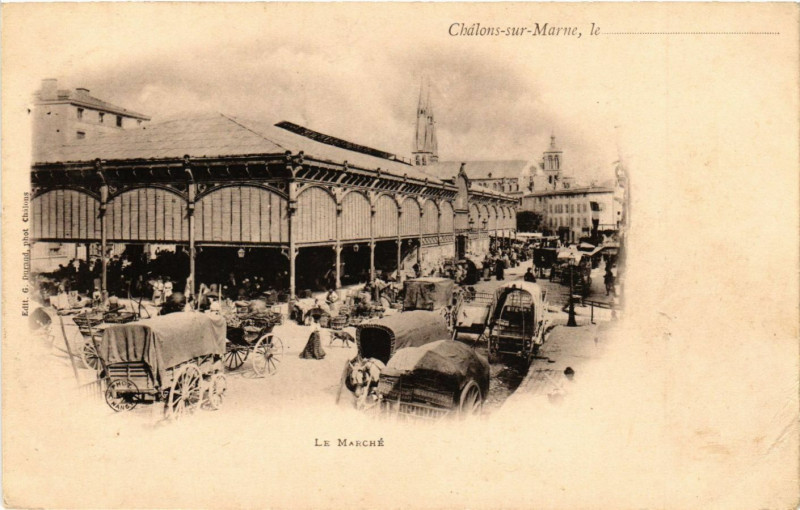 Carte postale ancienne Chalons-sur-Marne le. . . - Le Marche