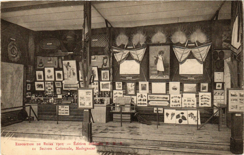 Carte postale ancienne Exposition de Reims 1903 - Edition dificierle . Section Coloniale à Reims