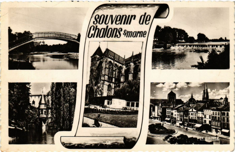 Carte postale ancienne Souvenir de Chalons s/marne