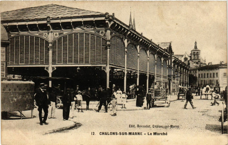 Carte postale ancienne Chalons-sur-Marne - Le Marche