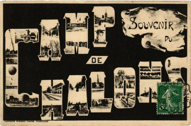 Carte postale ancienne Souvenir du Camp de Chalons