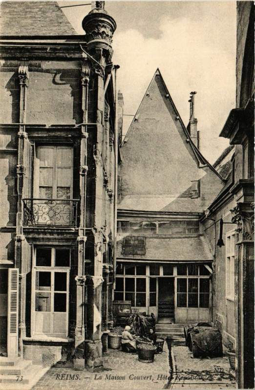 Carte postale ancienne Reims - La Maison Couvert Hotel Renaissance à Reims