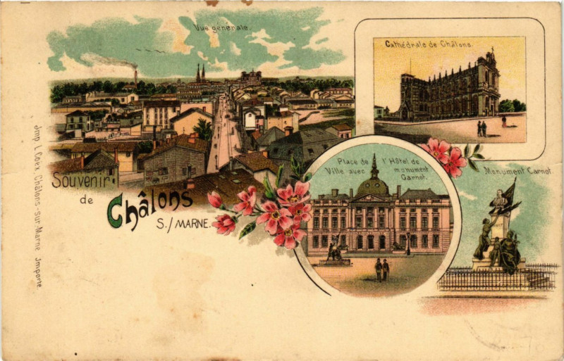 Carte postale ancienne Souvenir de Chalons-sur-Marne