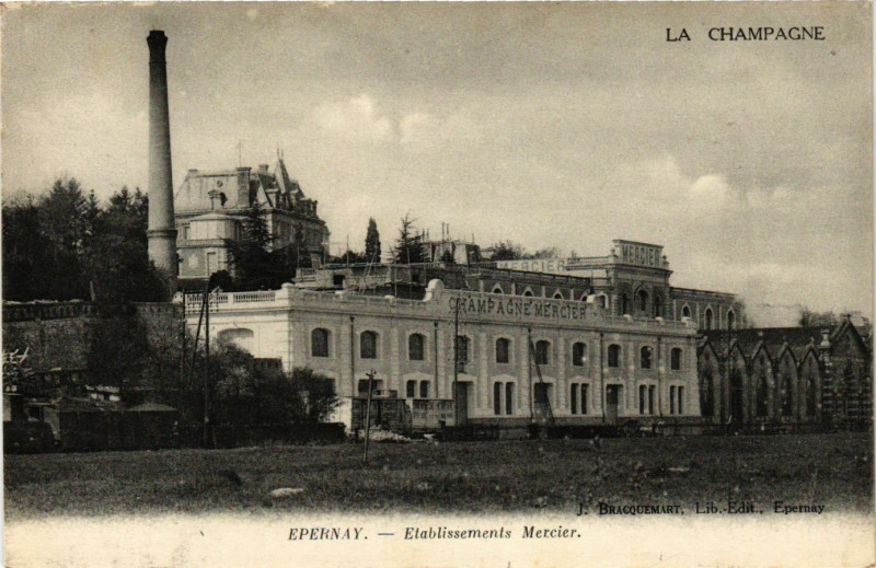 Carte postale ancienne La Champagne - Epernay - Etabl. Mercier à Épernay