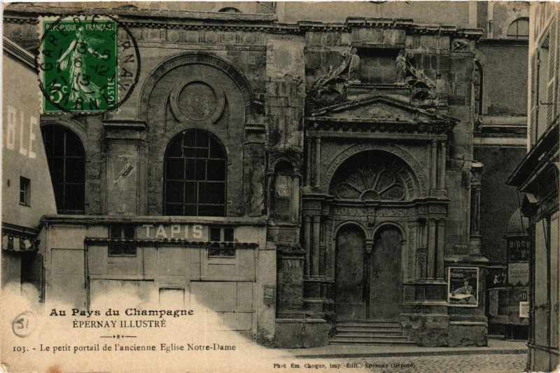 Carte postale ancienne Epernay Illustré - Le petit portail de à Épernay