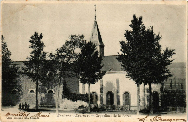 Carte postale ancienne Env. d'Epernay - Orphelinat de la Borde