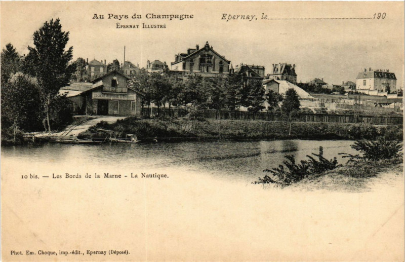 Carte postale ancienne Epernay Illustré - Les Bords de la Marne - à Épernay