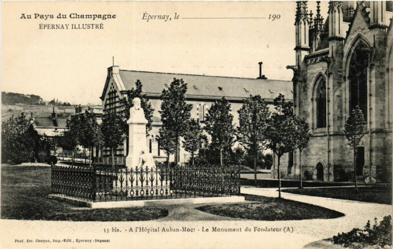 Carte postale ancienne Epernay Illustré - A l'Hopital Auban-Moet - à Épernay