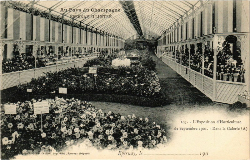 Carte postale ancienne Epernay Illustré - L'Exposition d'Horticulture à Épernay