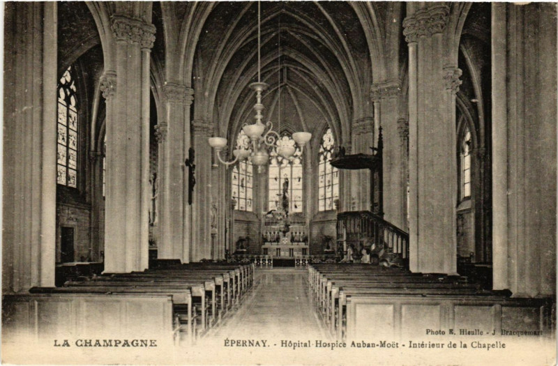 Carte postale ancienne La Campagne Epernay Hopital-Hospice Auban-Moet Interieur de la à Épernay