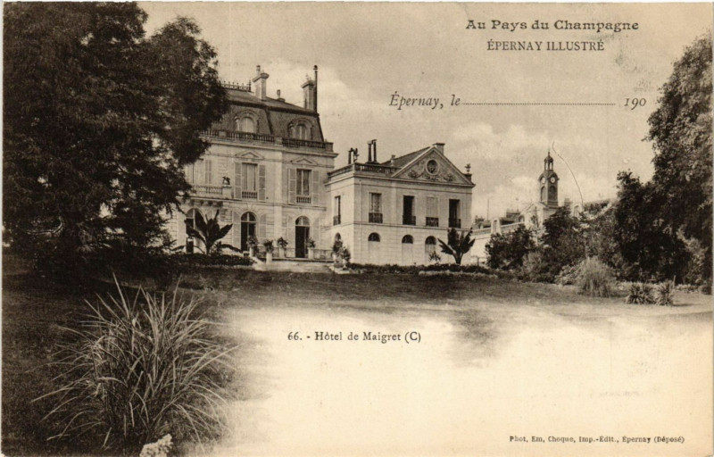 Carte postale ancienne Epernay Illustré - Hotel de Maigret à Épernay