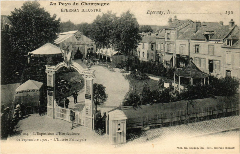 Carte postale ancienne Epernay Illustré - L'Exposition d'Horticulture à Épernay