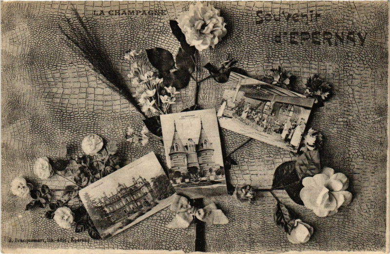 Carte postale ancienne La Champagne - Souvenir d'Epernay